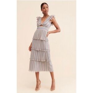 Saylor Lyla Metallic Midi Dress